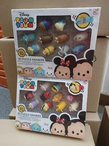 Disney Tsum Tsum Squishes Bundle 50+ Figures And 3D Puzzle Eraser Set - Picture 1 of 4