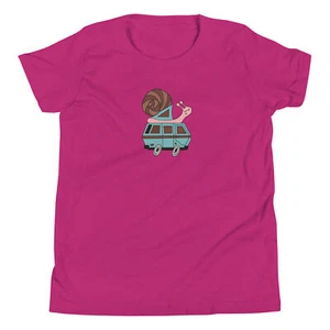 Sally Snail Vanagon T3 Westy Camper Van Boy Girl Child Kid Youth T-Shirt Cute - Picture 1 of 9