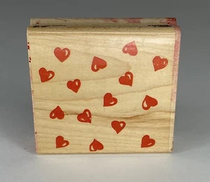Sello de estampida de goma A909E Corazones de San Valentín abundan fondo montado en goma - Imagen 1 de 8
