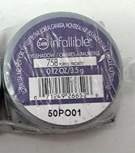 Sombra de ojos infalible L'oreal Paris 24 horas 758 púrpura prioritaria nueva - Imagen 1 de 2
