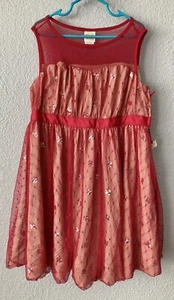NWT Harajuku Mini Target Red Xmas Tulle Sequins Bubble Girls Dress Size L 10/12 - Picture 1 of 9