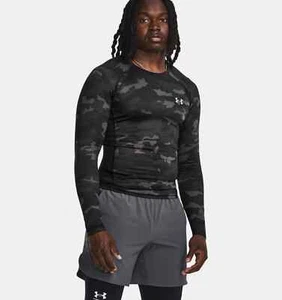 Under Armour CGI Compression Crew Training Shirt Black Camo Men's Medium NWT - Picture 1 of 7