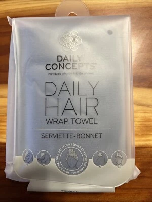 Daily Concepts Daily Hair Wrap Towel NAVY BLUE One Size New - Image 1 of 3