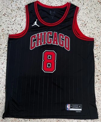 Camiseta deportiva de baloncesto Nike NBA negra Swingman Chicago Bulls #8 Zach Lavine talla XL Foto 1 de 4