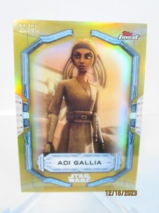 2022 TOPPS FINEST STAR WARS GOLD REFRACTOR ADI GALLIA #19/50