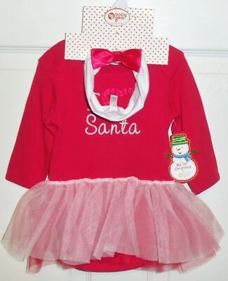 Body Baby Gear My 1st Christmas I Love Santa TuTu y diadema talla 6-9 NUEVO Foto 1 de 3
