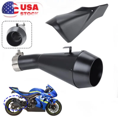 Silenciador de escape negro mate antideslizante para Suzuki GSXR1000 GSXR1000R 2017-2021 2022 Foto 1 de 4