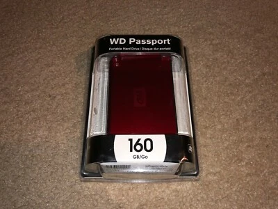 Western Digital WD Passport 160GB Red USB 2.0 Portable Hard Drive *NEW/SEALED!* - Image 1 of 3