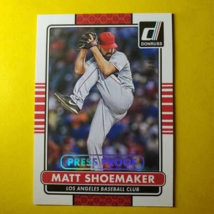 MATT SHOWMAKER 099/199 SILVER PRESS PROOF #102 LOS ANGELES ANGELS - 2015 DONRUSS - Picture 1 of 3
