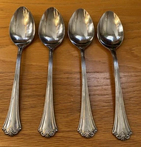 Reed & Barton Select L'AMOUR FRENCH LILY Stainless 7 1/2" Oval Soup Spoons 4 - Picture 1 of 4