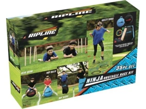 35 Piece Ripline Ninja Warrior Outdoor Obstacle Race Course Playground Kit Set - Picture 1 of 5