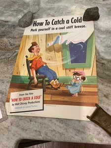 1951 Walt Disney HOW TO CATCH A COLD School Filmplakat 14x20 - Bild 1 von 3