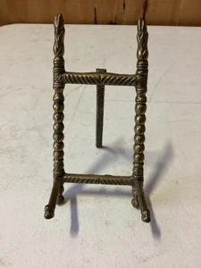 Cavalletto espositore quadri vintage piccolo ottone, 7”x 3,25”x1,5”, bellissimo modello/design - Foto 1 di 6