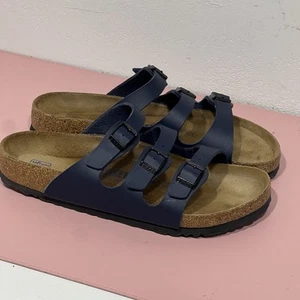 Sandalia Birkenstock Florida Plantilla Suave WMN US 11 Hombres 9 42 Azul Marino Birko Flor - Imagen 1 de 9