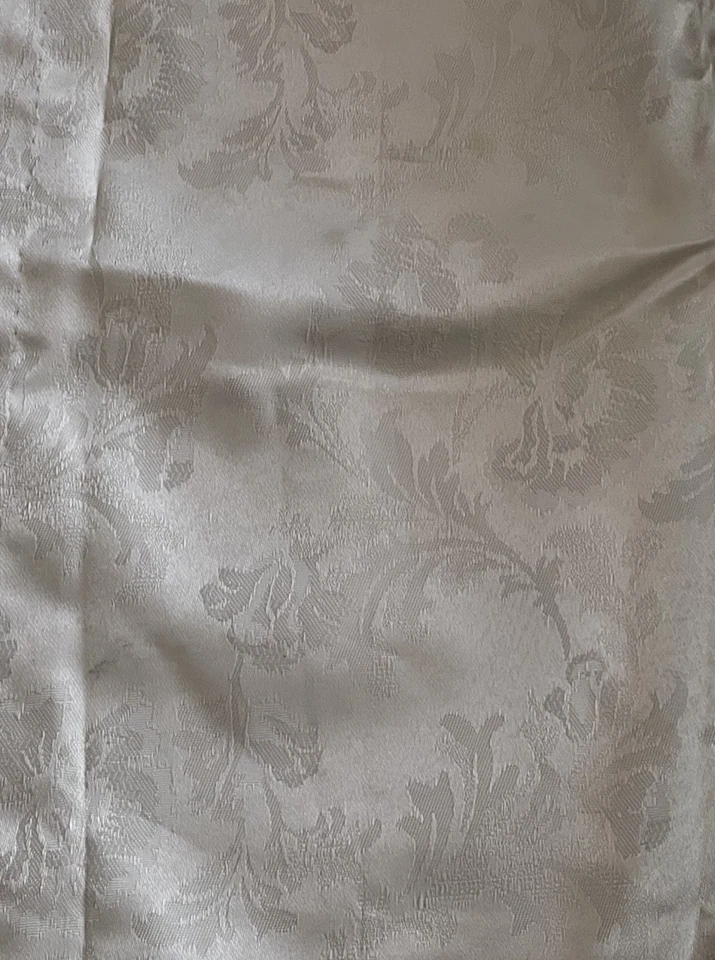 Vintage Burlington INSULATED 1 Panel Pinch Pleat Drape Ivory Jacquard 48x82 - Image 1 of 4
