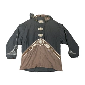 Bogner RARE Vintage Embroidered Brown Black Hooded Zip Ski Jacket *READ* - Bild 1 von 24