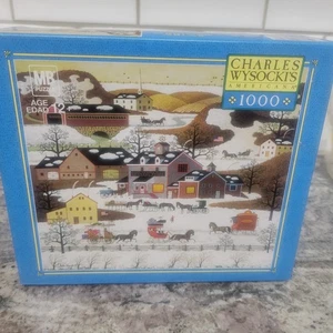 NEW Charles Wysocki Gifts, Antiques, and Cakes 1000 P Puzzle Hasbro MB - Picture 1 of 3