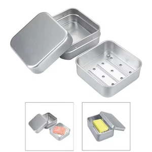 Doppelschicht Aluminium-Seifenbox mit Deckel Reise-Wasserfilter-Seifenbox - Picture 1 of 5