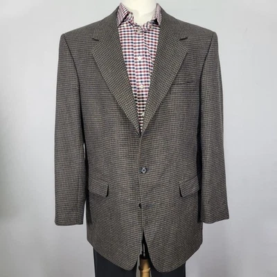 John Alexander Men's Sport Coat Blazer Three Button Poly Wool Silk Brown 44L - Image 1 of 4