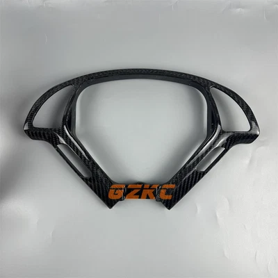 Black Carbon Fiber Steering Wheel Decorative Frame for 2008-2013 Infiniti G37 - Imagem 1 de 2