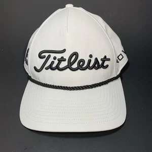 Titleist Hat Rope Snapback White Black Pro V1 Trucker Athletic Outdoors - Picture 1 of 11