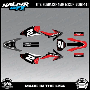 Graphics Kit for HONDA CRF150F CRF230F (2008-2014) Lightning-Red - Picture 1 of 4