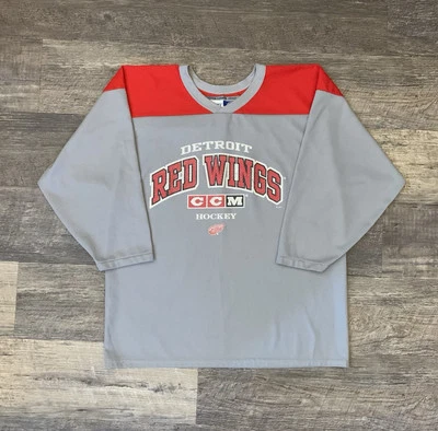 Винтажная хоккейная футболка 2000-х Detroit Redwings CCM с надписью мужская размер средний - Изображение 1 из 4