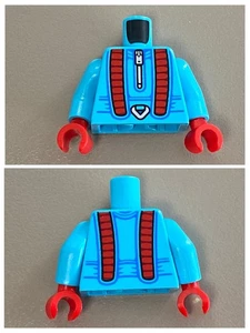 LEGO Medium Azure Torso Jumpsuit with Red Panels 973pb4861c01 cty1496 Set 60338 - Picture 1 of 1