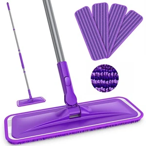 Microfiber Mops for Floor Cleaning - Flat Floor Mop with 4 Reusable Washable ... - Picture 1 of 5