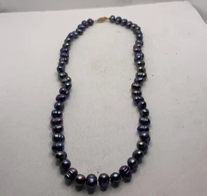 Barock Pfau Perlen 14k Gold Halskette 17" - Bild 1 von 8