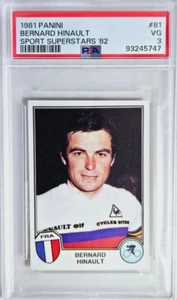 1981 Panini Sport Superstars #81 Bernard Hinault Rookie Card RC PSA 3 VG Cycling - Picture 1 of 2