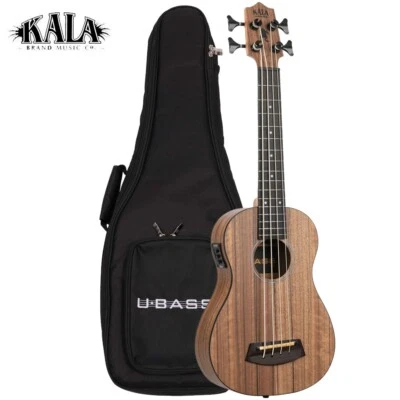 Kala UBASS Pacific Walnut Acoustic Electric Ukulele Bass w/ Gig Bag UBASS-PW-FS - Image 1 of 4