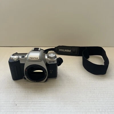 Pentax MZ-50 35mm SLR Film Camera Body Only AF Auto Focus/MF Strap Tested - Image 1 of 4