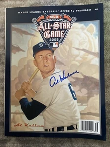 Programa All-Star Game Autografiado Al Kaline 2005 de Detroit Tigers B237 - Imagen 1 de 3