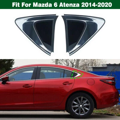 1 par de cubiertas triangulares molduras ventana puerta trasera para Mazda 6 Atenza 2014-2020 Foto 1 de 4