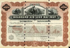 1900 (unissued) Seaboard Air Line RW Bond Certificate - Bild 1 von 1