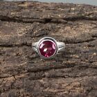 Gift For Her 925 Silver Natural Pink Tourmaline Band Ring Size