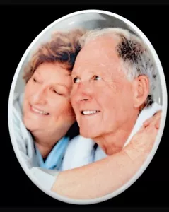 Personalised Memorial Photo Plaque 7x 9cm Ceramic Grave Headstone Custom Sign - Picture 1 of 9