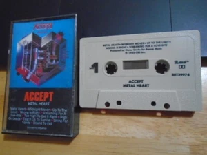 RARE OOP Accept CASSETTE TAPE Metal Heart 1985 U.D.O Dirkschneider ash ra tempel - Picture 1 of 2