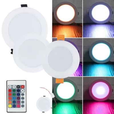 Rgb Led Downlight 16colors Recessed Ceiling Downlights Ac85-265v Ac220v 5w 10w - Image 1 of 4