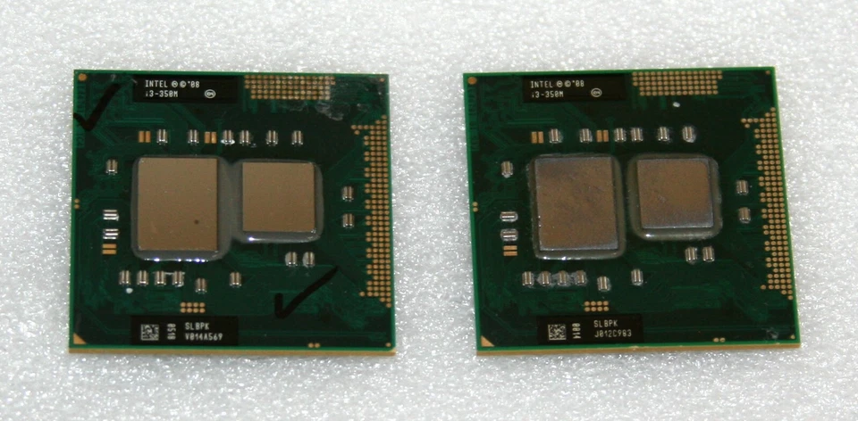 2 pcs Intel Core i3-350M Dual-Core Mobile Processor SLBPK 2.26GHz Socket G1 - Image 1 of 1