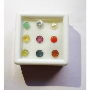 Real 4mm 9 Gemstone Sapphire Pearl Coral Emerald Ruby Magical Talisman FreeShip - Foto 1 di 1