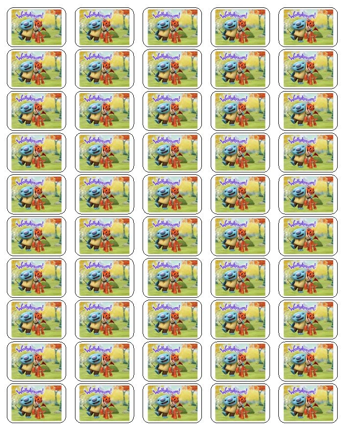 50 sellos/etiquetas/pegatinas para sobres Wallykazam, 1" x 1,5" Foto 1 de 1