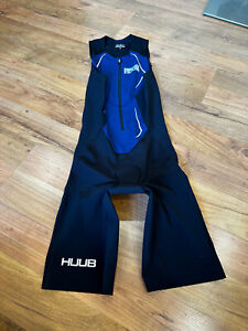 Huub DS Cycling Tri Suit Black/Blue Size S For Men's New!