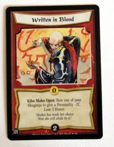 Escrito en sangre L5R Leyenda de los Cinco Anillos CCG Edición Diamante DE - Imagen 1 de 3