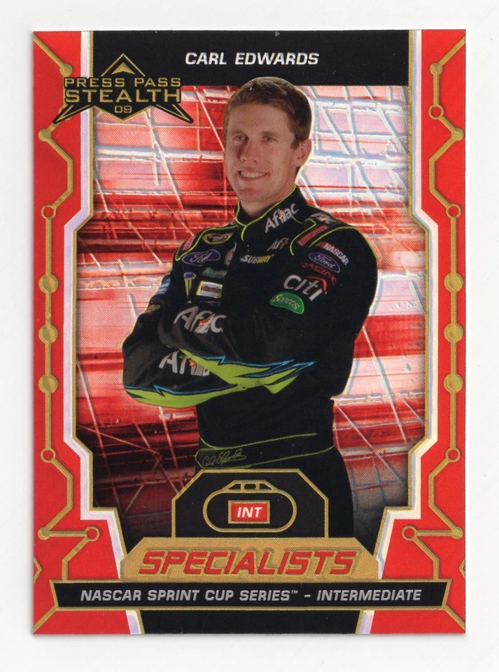  2009 Press Pass Stealth Chrome Gold #76 Carl Edwards 48/99 - Image 1 of 1