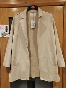 Stradivarius Suede Jacket Cream Size Small - Picture 1 of 8