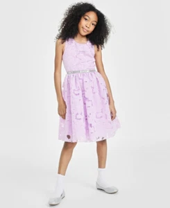 Speechless Big Girls Sleeveless Floral Jacquard Dress, Lilac, 16 - Picture 1 of 1