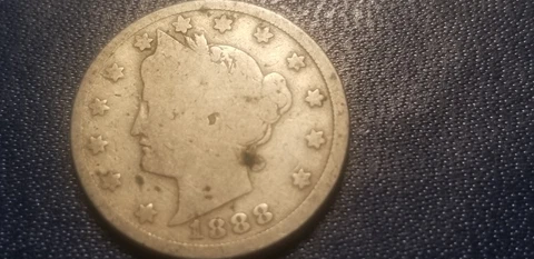 1888 USA Liberty Nickel 5 Cent Coin Cover