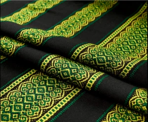 Mantel Adorno Fiesta Popular Ucraniano PLAKHTA Negro Verde Regalo San Patricio - Imagen 1 de 3